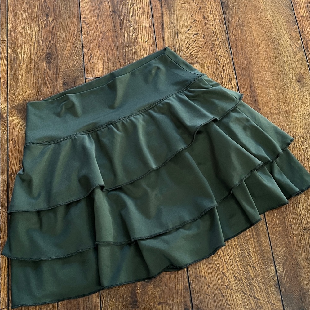 Revival Green Ruffled Skirt